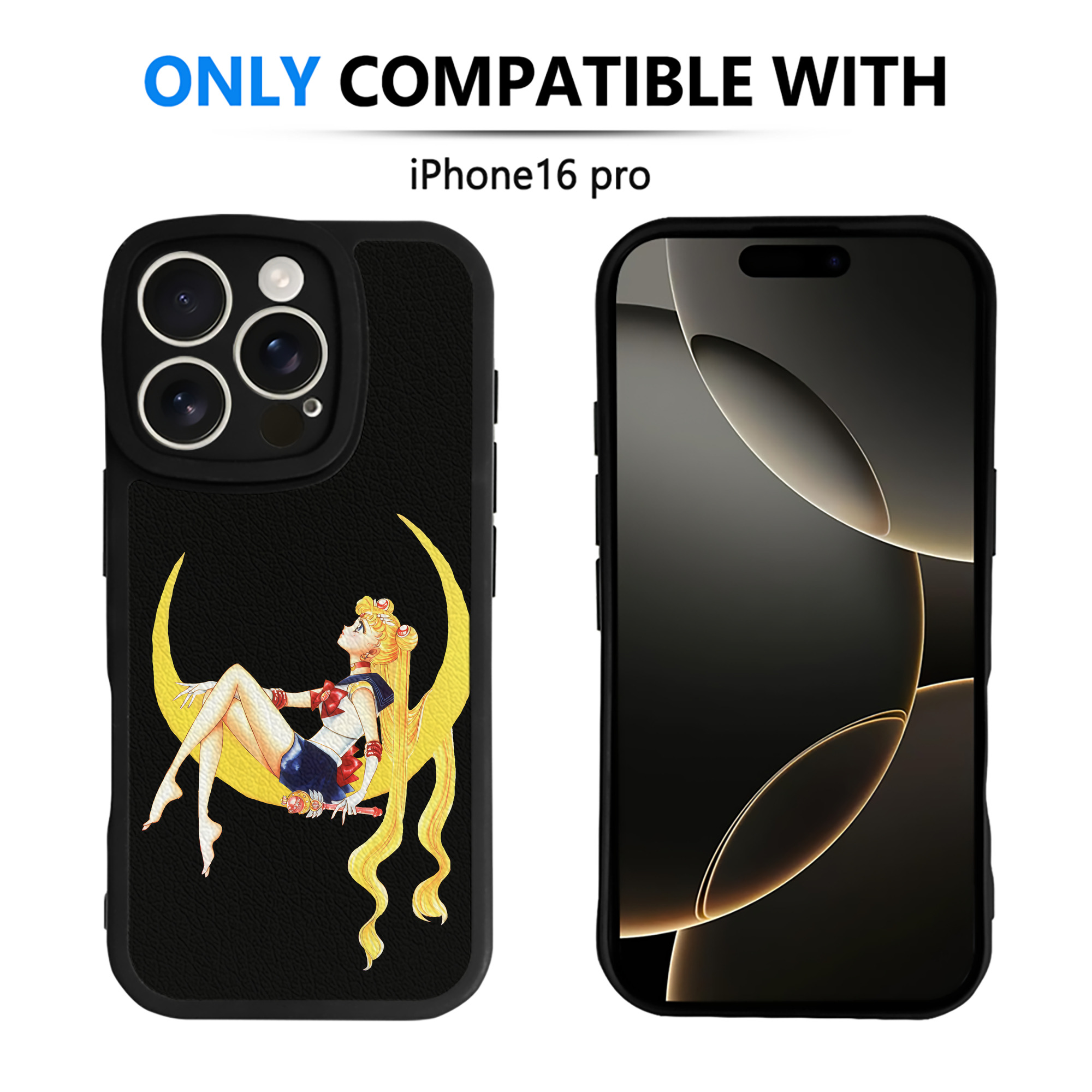 （画像用） 美少女戦士セーラームーン 月野 うさぎ つきの うさぎ Sailor Moon Tsukino Usagi 【iPhone 16シリーズ対応】シリコンスマホケース（レザー調） 材質：シリコン